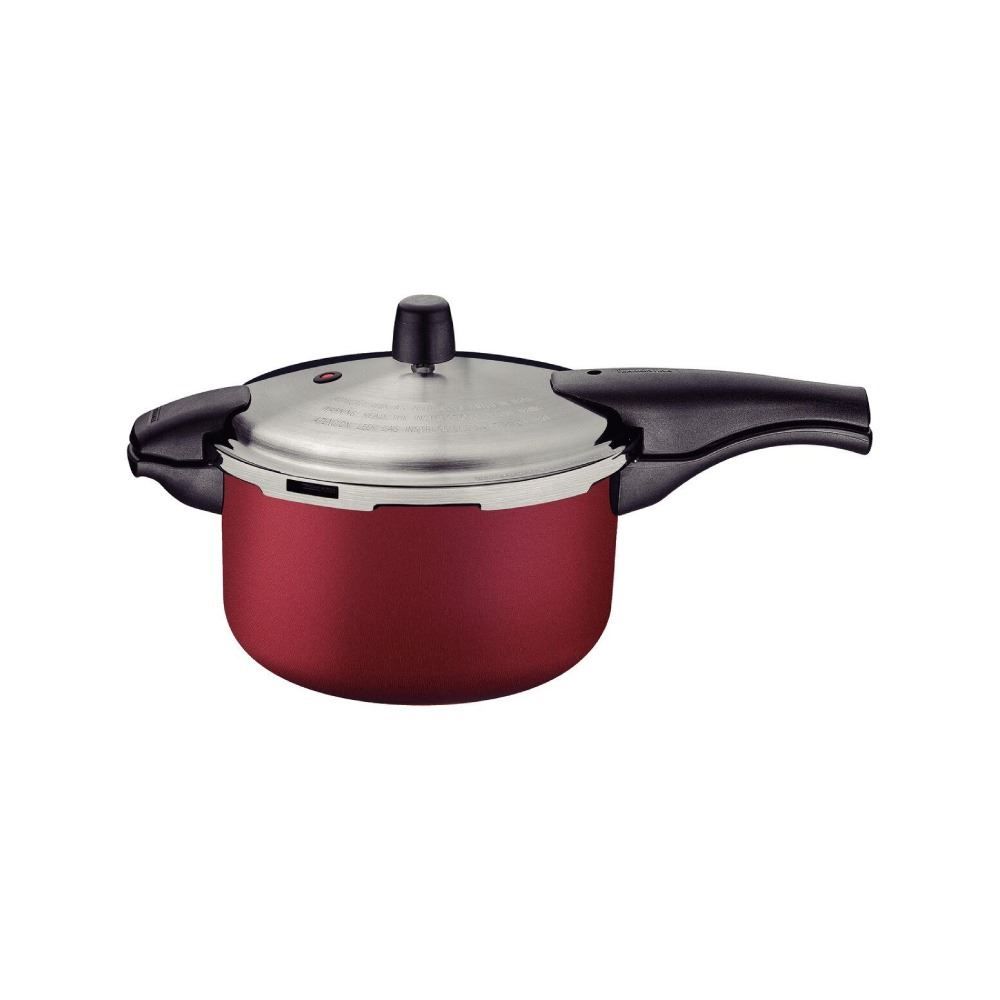 Panela De Pressão Em Alumínio Starflon Max Vancouver Effect Tramontina 6 Litros - Vermelho