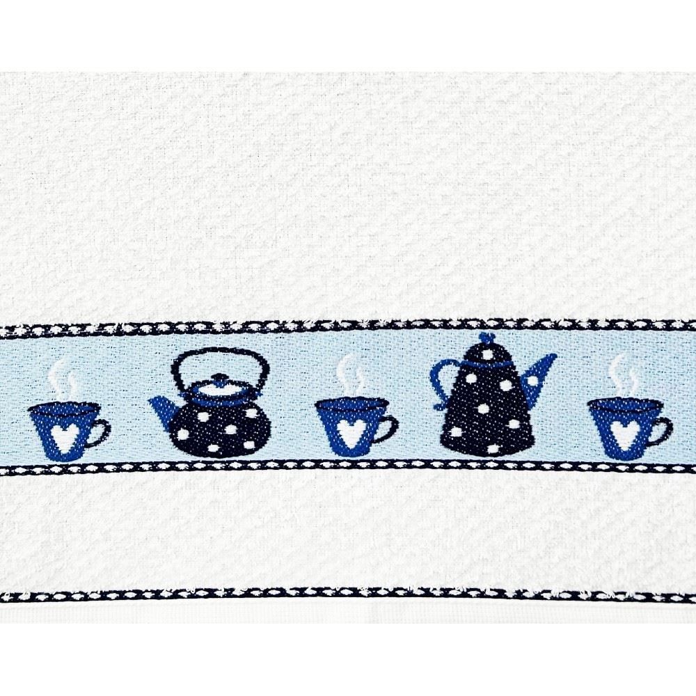 Pano De Copa 100% Algodão Gourmet Havan Casa - Café Azul 
