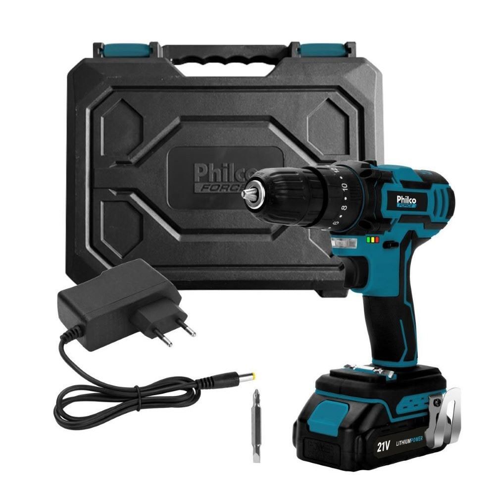 Parafusadeira e Furadeira Philco Force Speed Control Ppf21mb - Bivolt