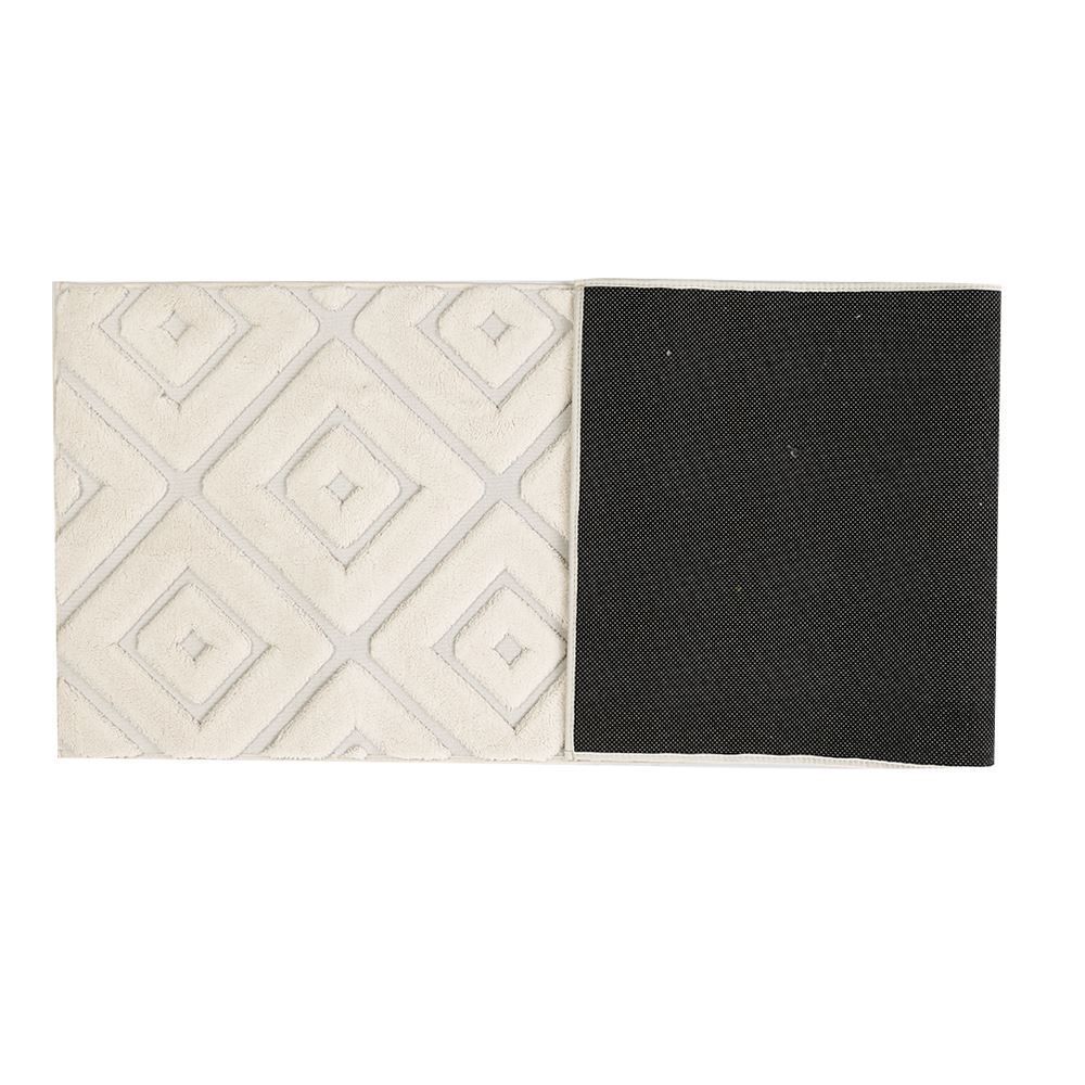 Passadeira Para Quarto E Sala 0,60X1,80 M Milano Havan Casa - Marfim Losango