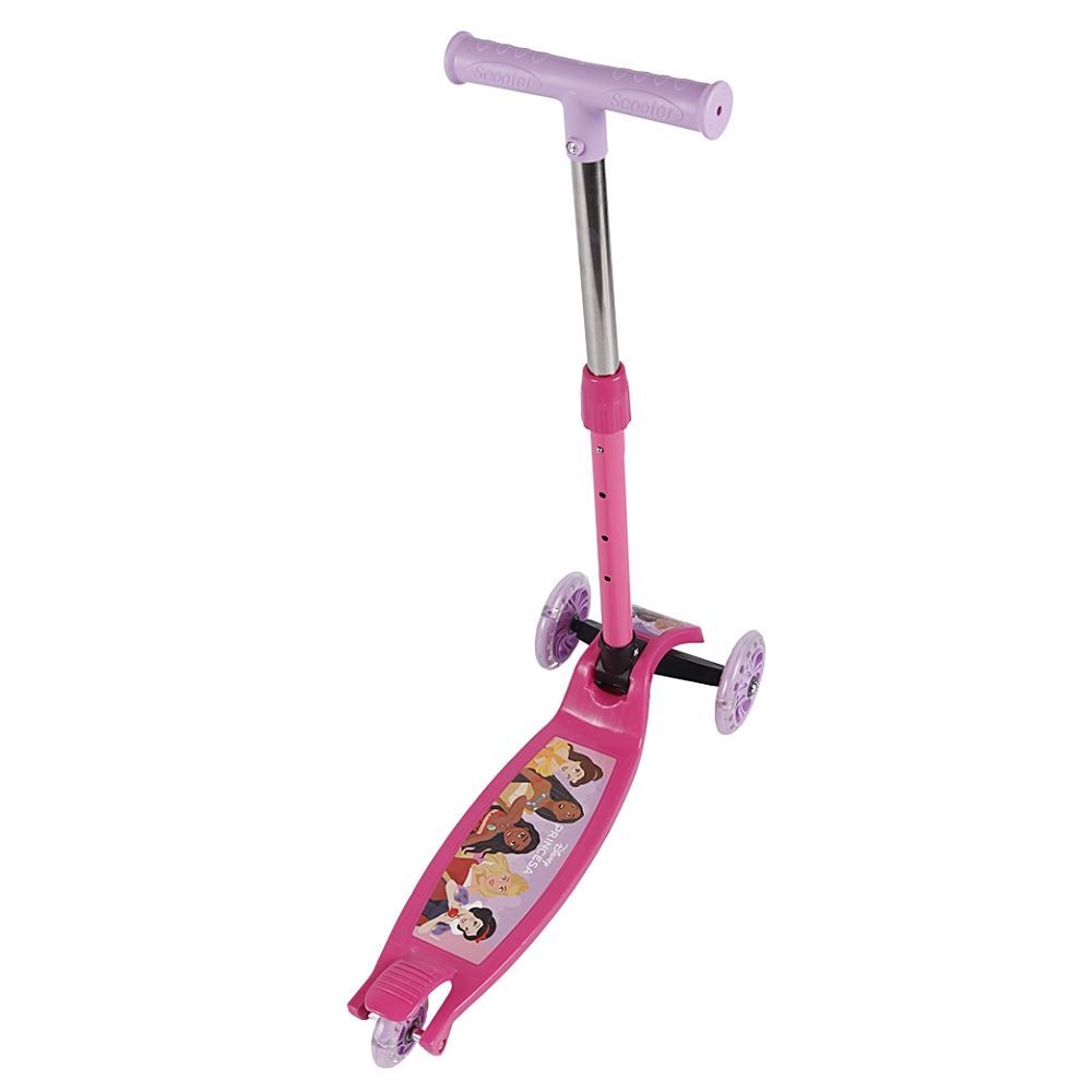 Patinete Infantil 3 Rodas com Led Princesas Disney