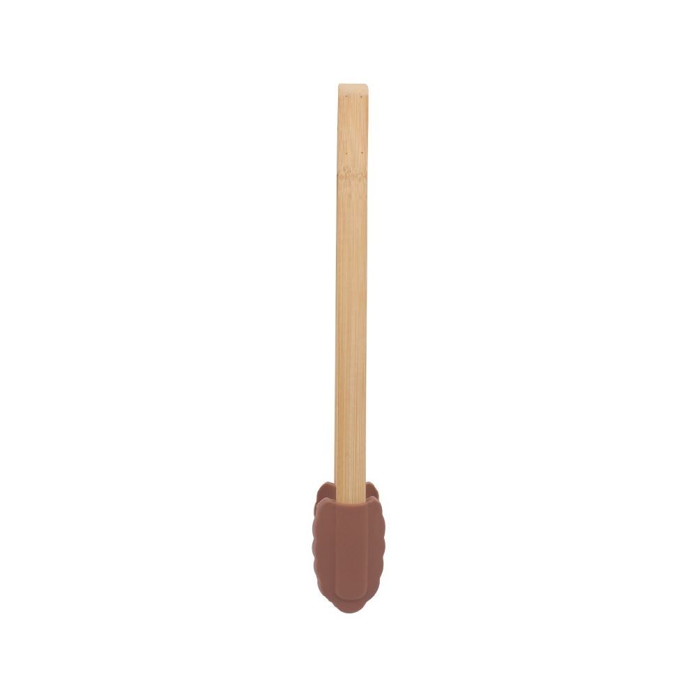 Pegador De Silicone Com Cabo De Bambu Havan Casa - Marrom Rosado