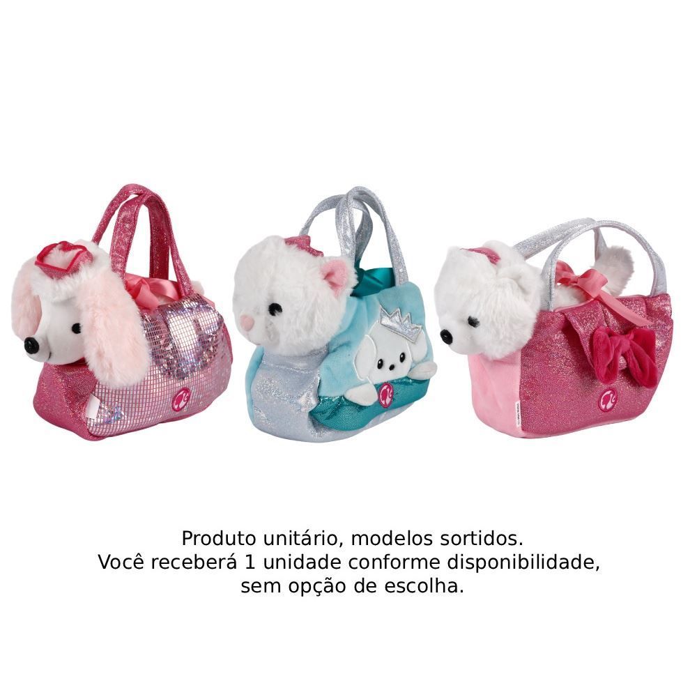 Pelúcia Na Bolsinha Barbie Mattel - Sortido