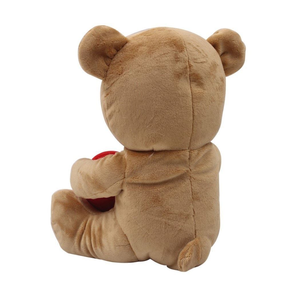 Pelúcia Urso Marrom 25 cm com Coração Havan Toys - Marrom