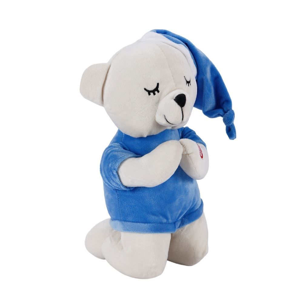 Pelúcia Urso Que Reza Azul Havan Toys - HBR0962