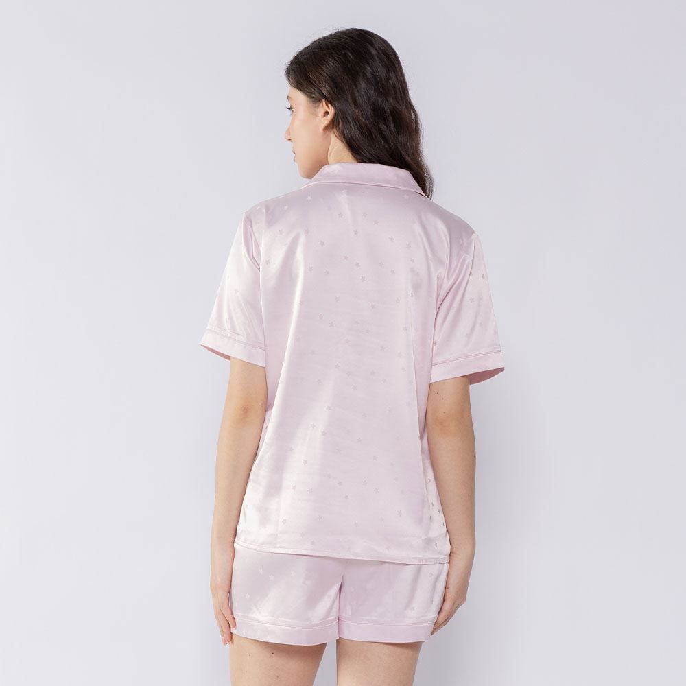 Pijama Feminino Americano Curto De Cetim Camila Moretti
