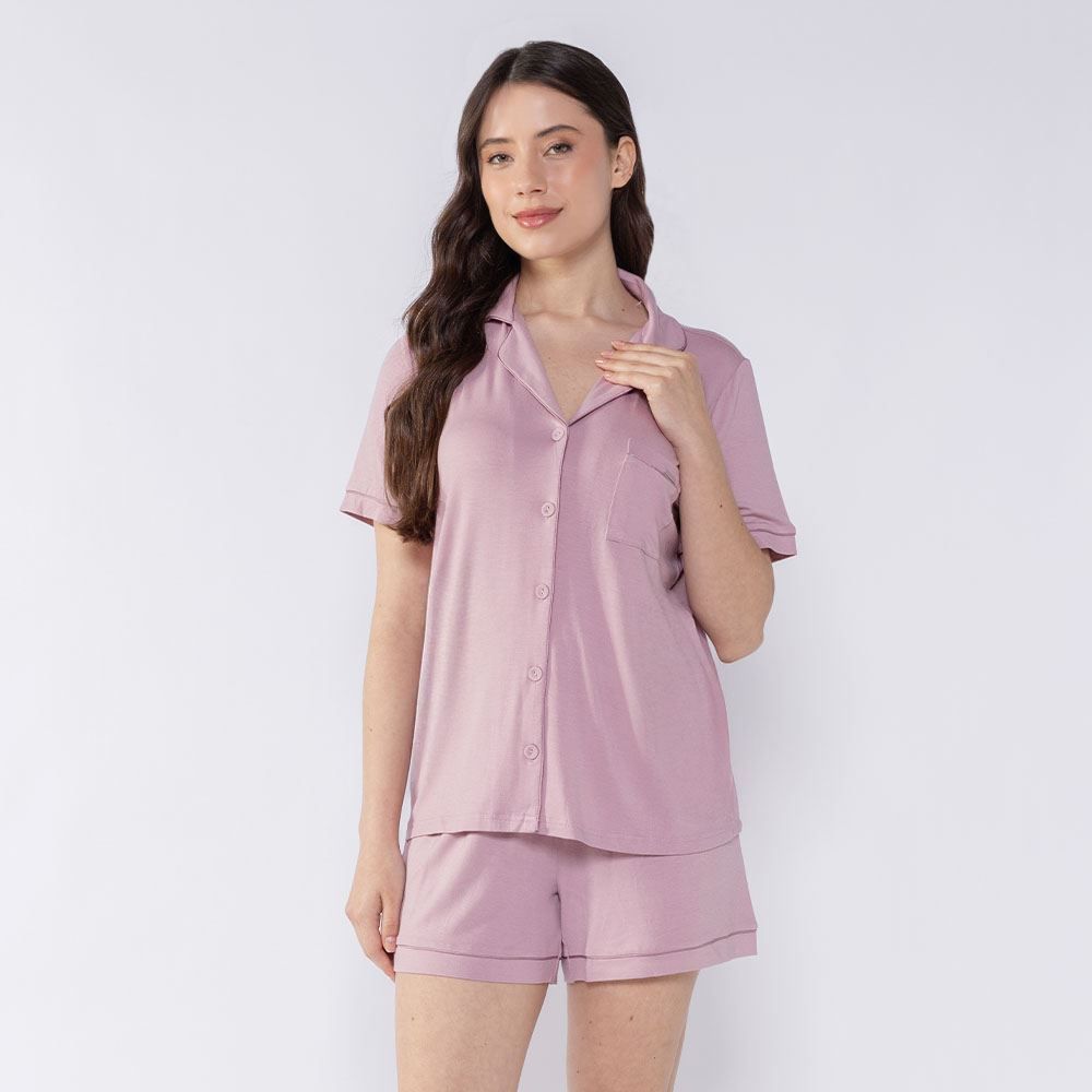 Pijama Feminino Americano De Viscose Camila Moretti