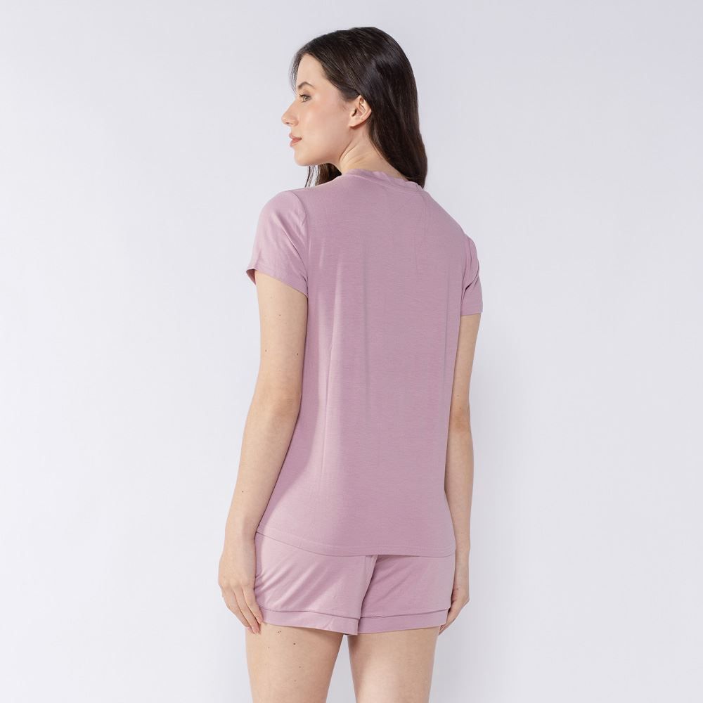 Pijama Feminino Curto Com Bolso Camila Moretti