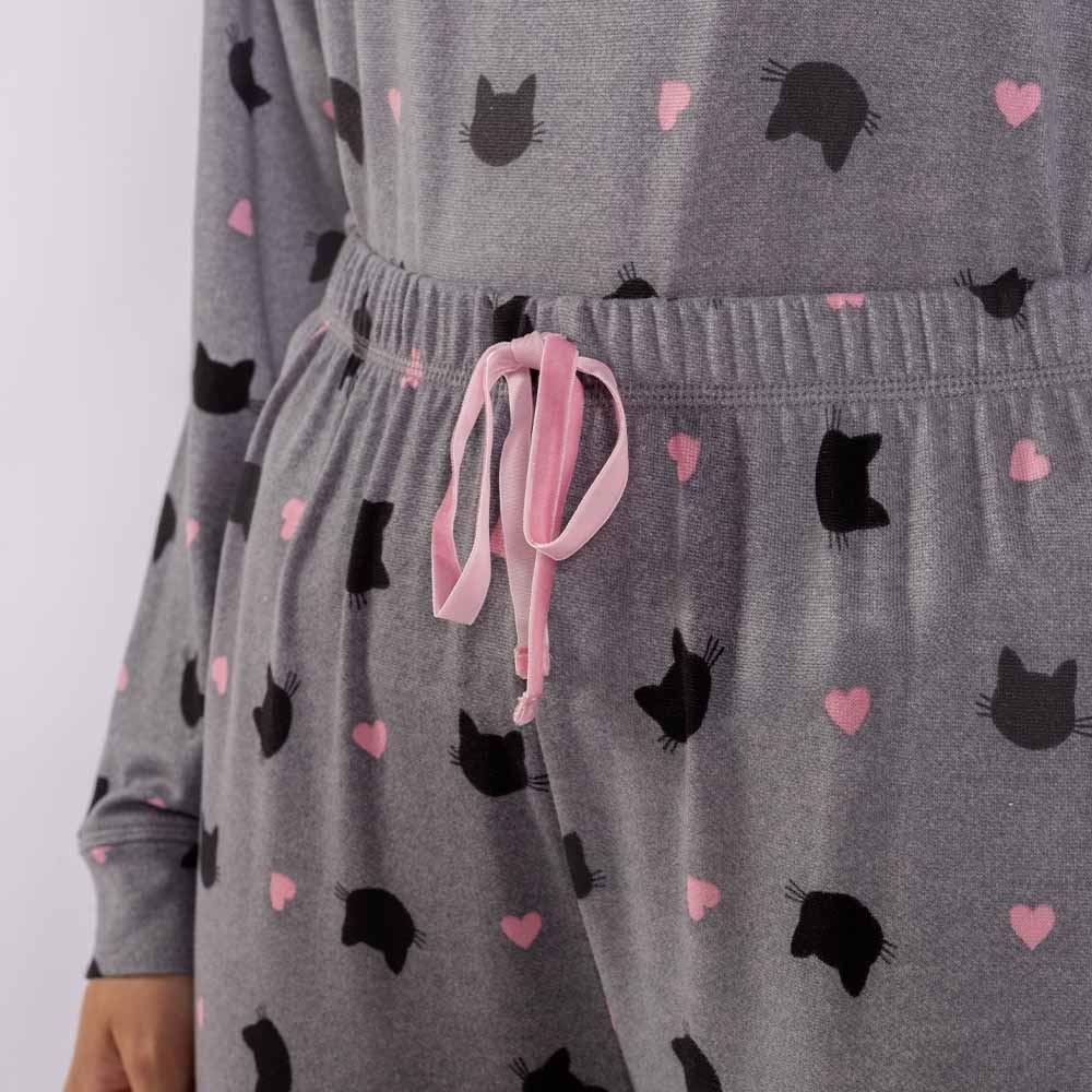 Pijama Feminino Longo Em Malha Tricot Camila Moretti