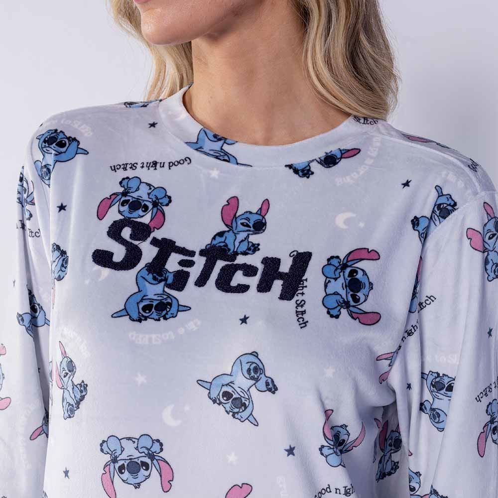 Pijama Feminino Longo Em Plush Disney
