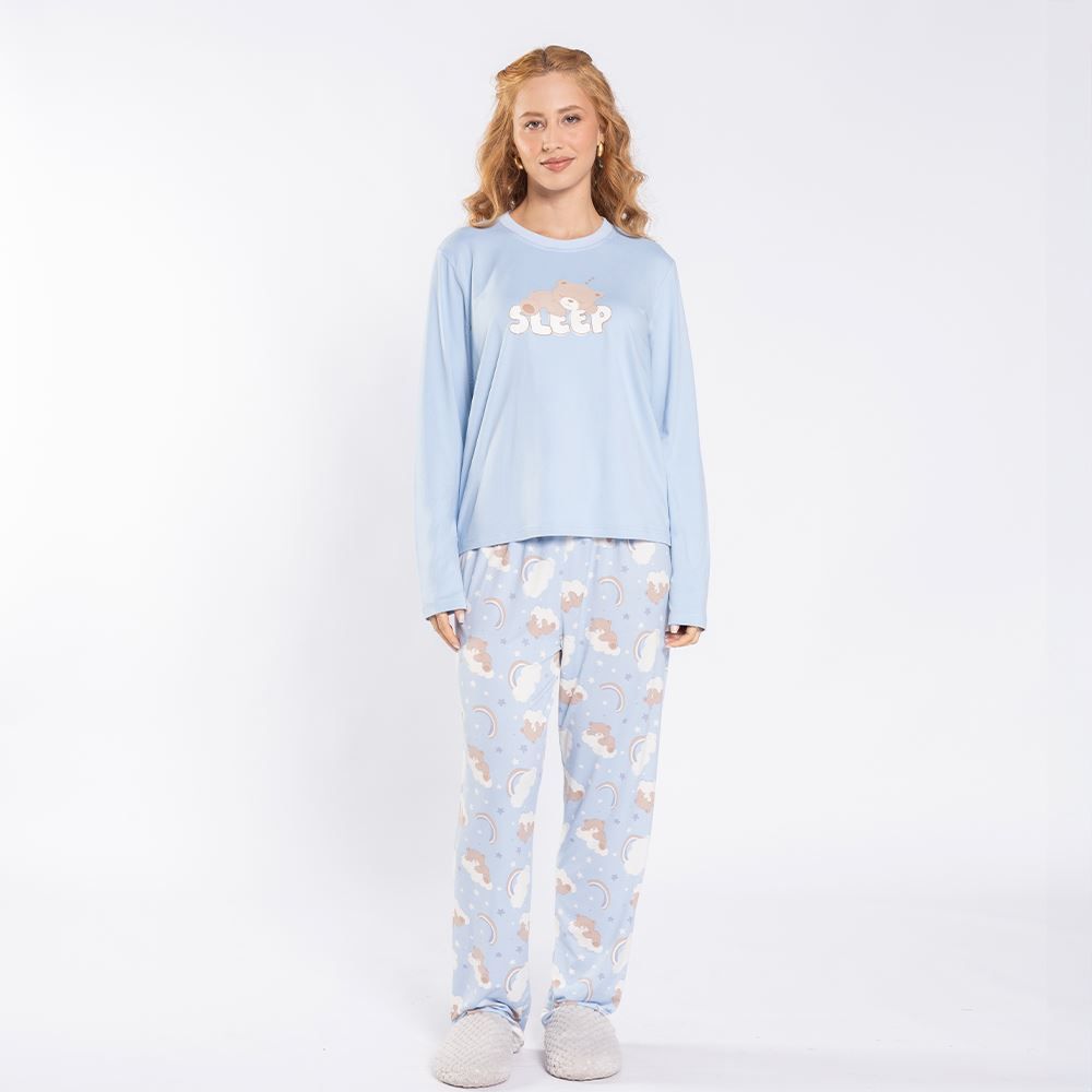 Pijama Feminino Longo Peletizado Camila Moretti