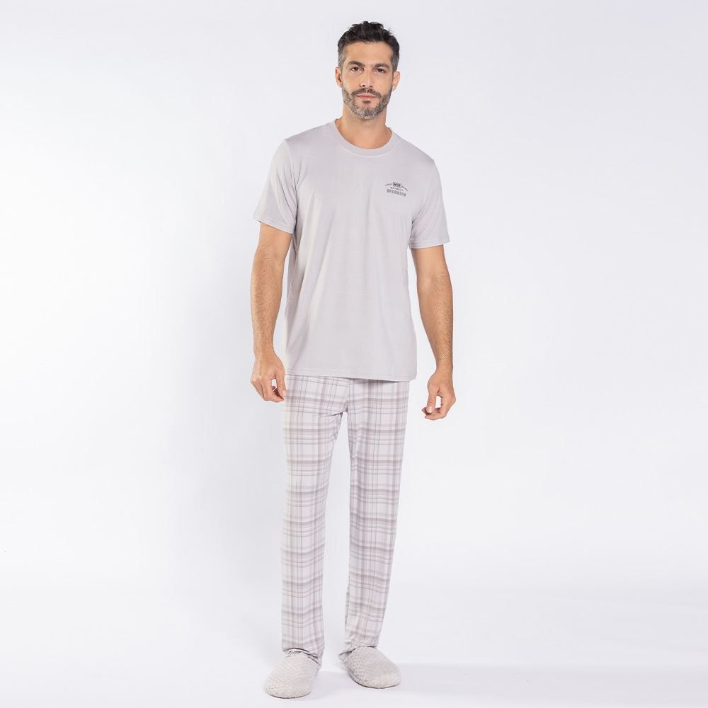 Pijama Masculino Calça e Manga Curta Marc Alain
