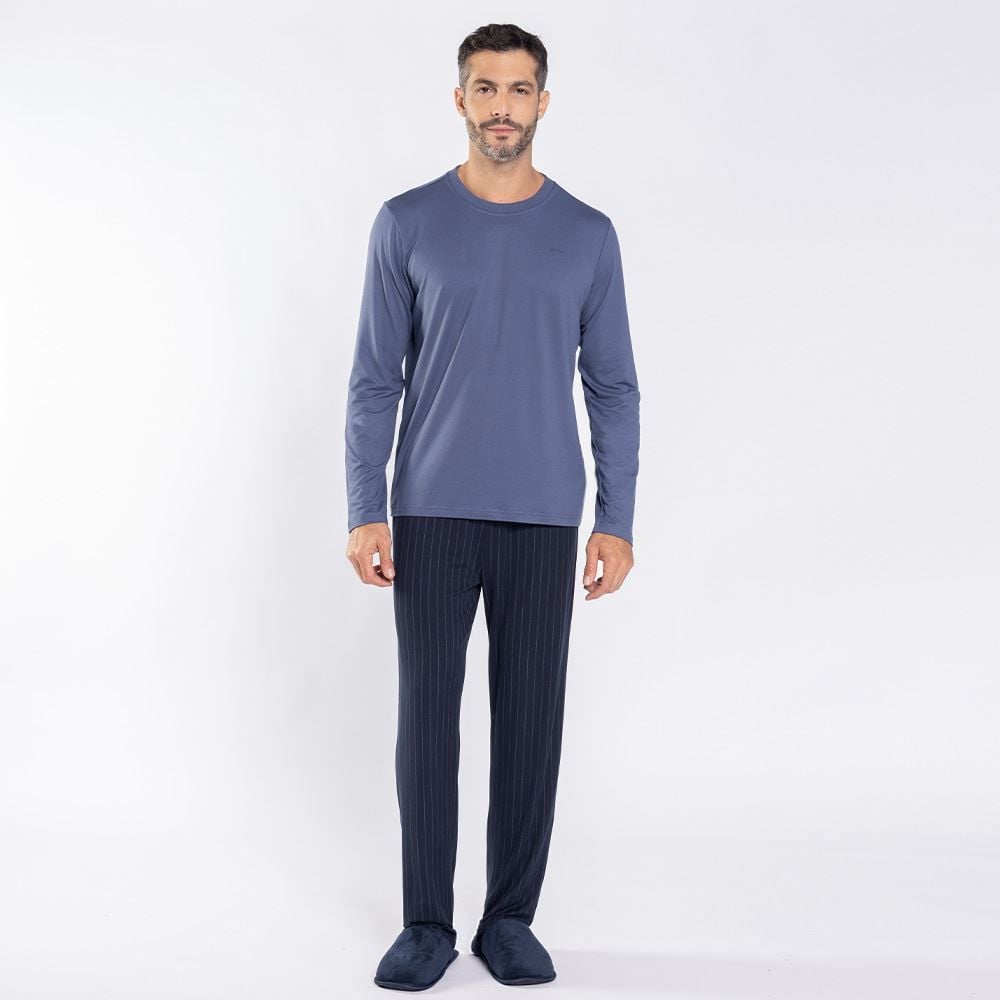Pijama Masculino Longo Peletizado Marc Alain