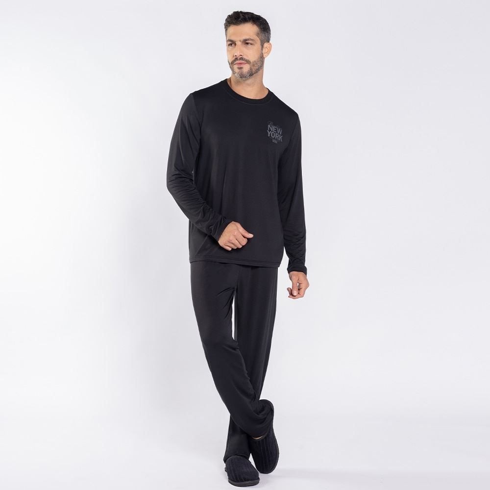 Pijama Masculino Longo Peletizado Marc Alain