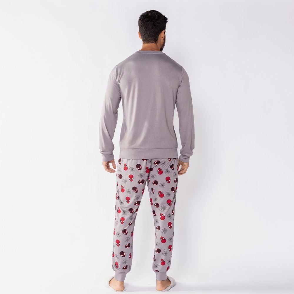 Pijama Masculino Longo Peletizado Marvel