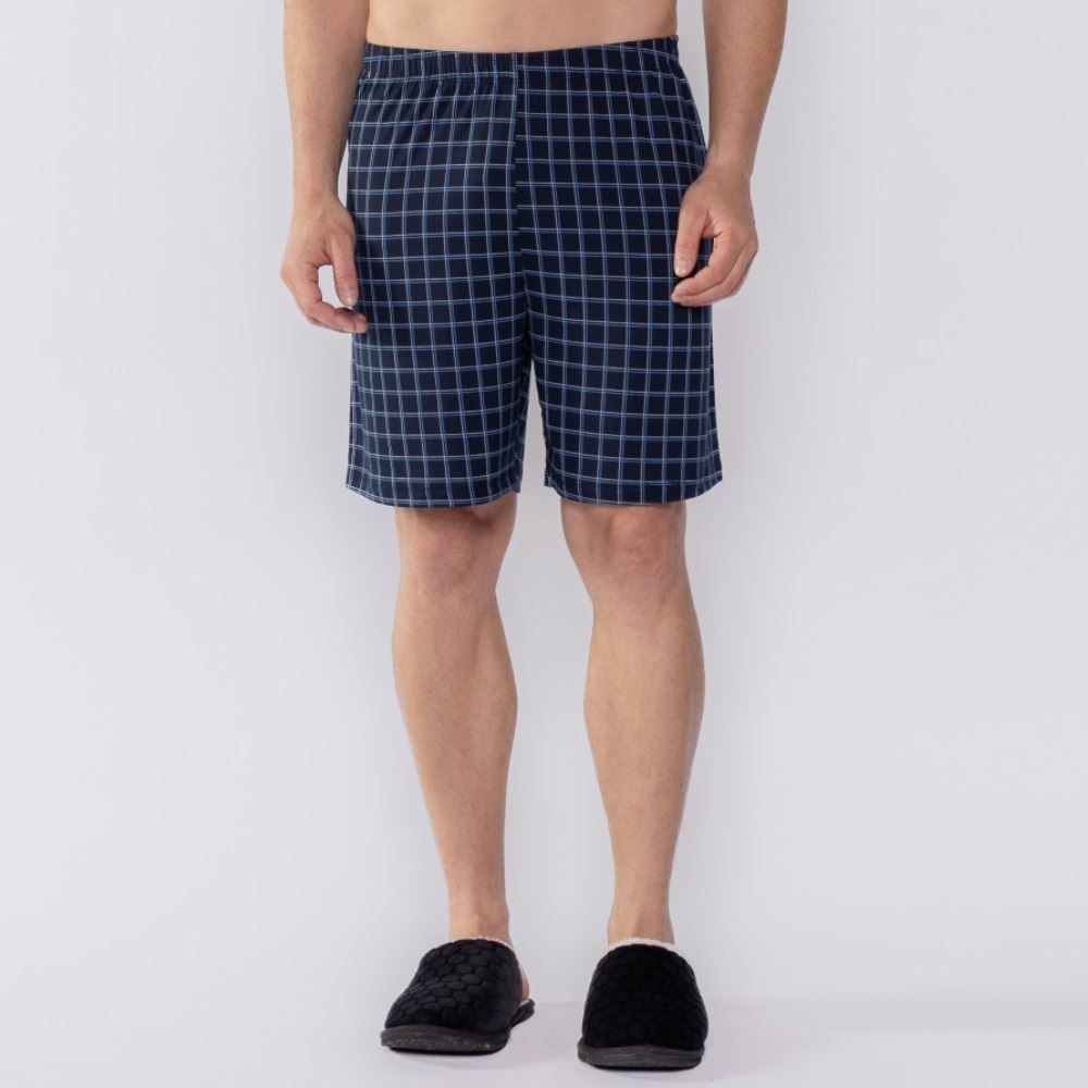 Pijama Masculino Xadrez Com Bolso Marc Alain