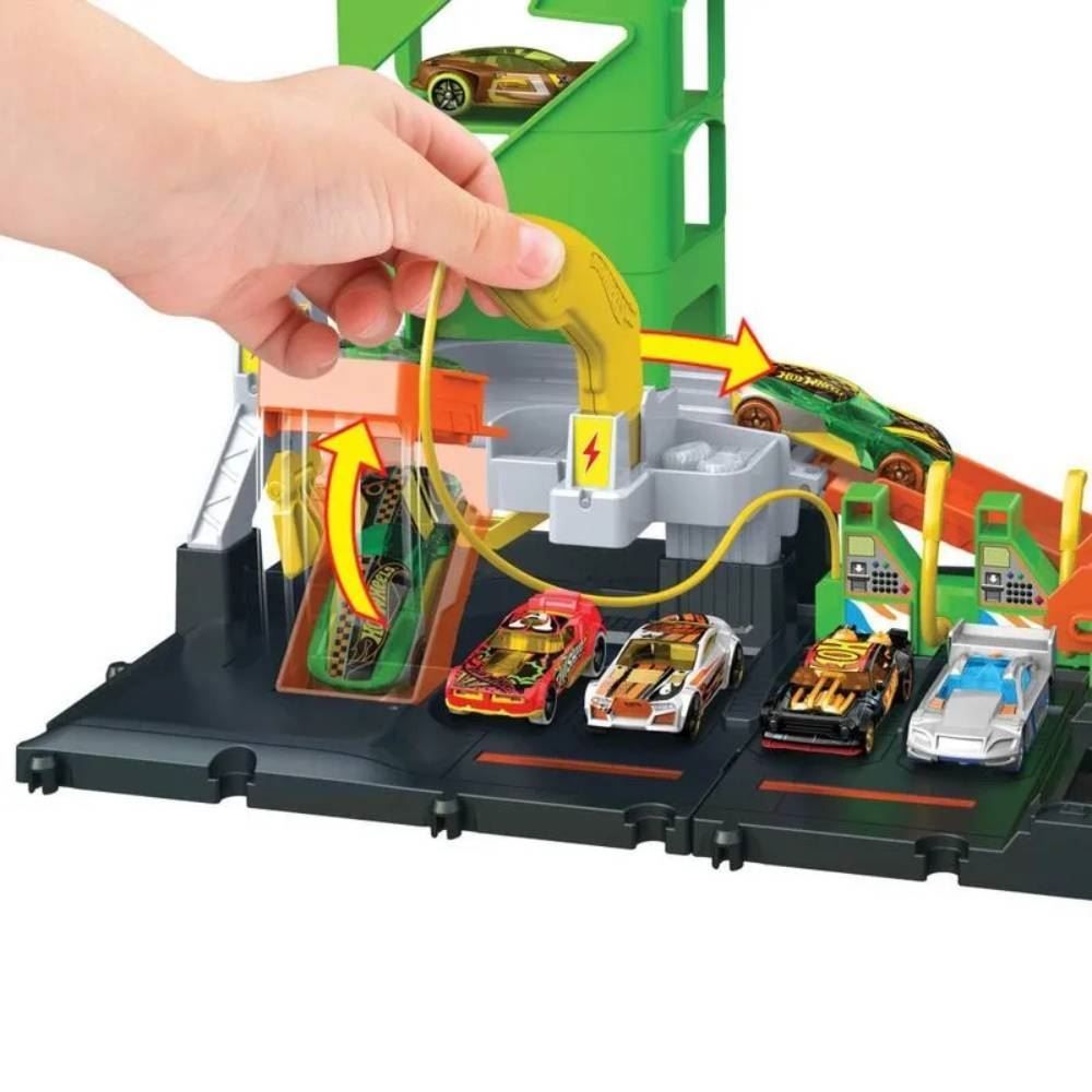 Pista Posto De Combustível Super Recarga Com Carrinho Mattel - HTN79