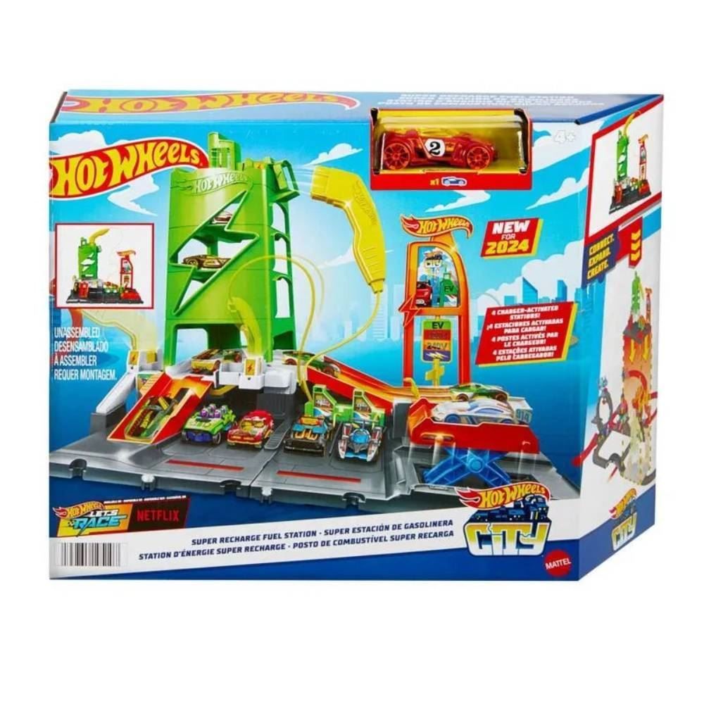 Pista Posto De Combustível Super Recarga Com Carrinho Mattel - HTN79