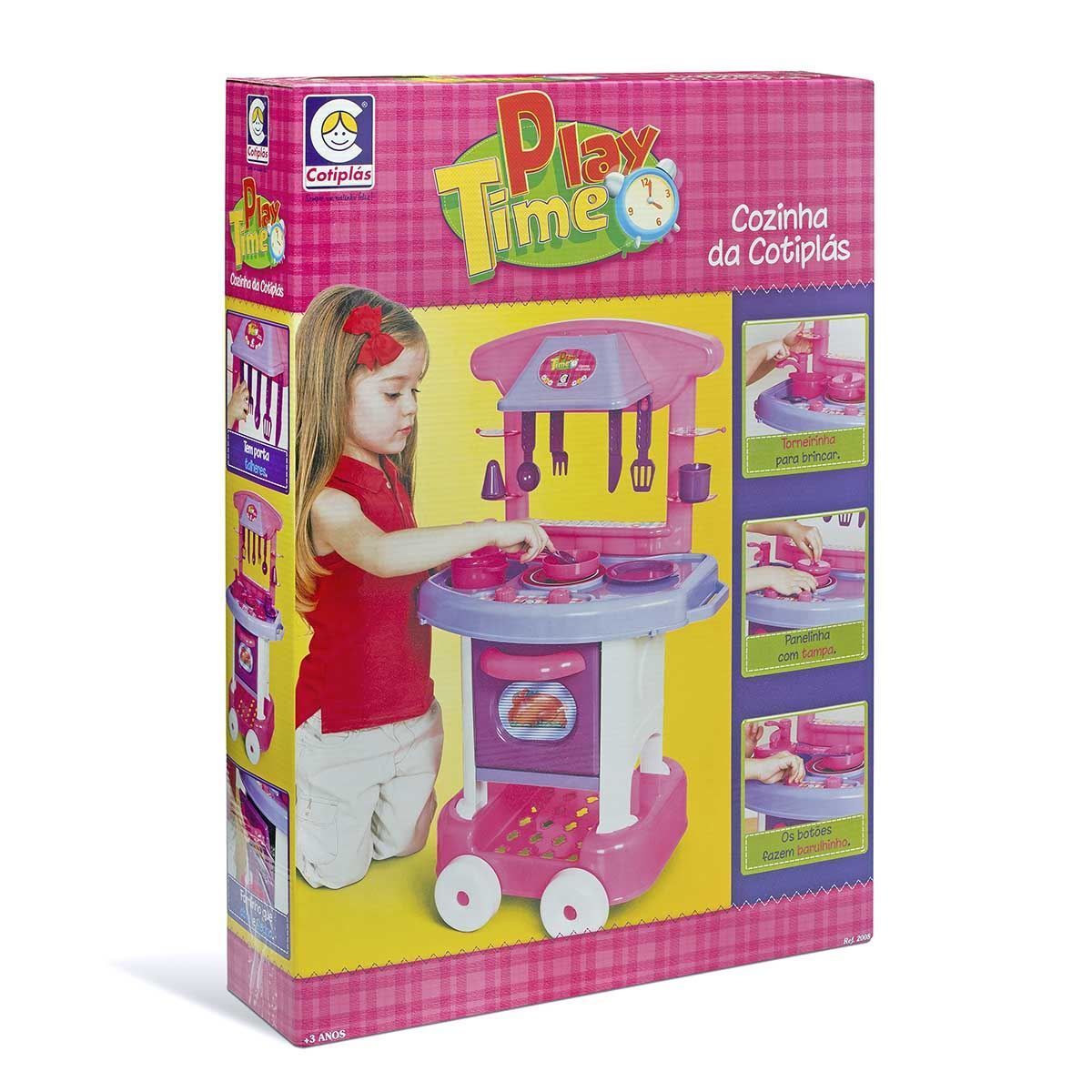 Cozinha Infantil Play Time 2008 Cotiplás - Rosa
