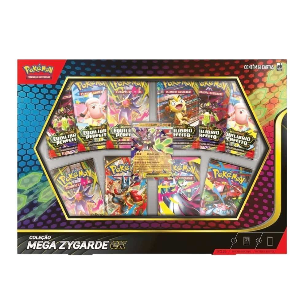 Box Pokémon Coleção Mega Zygarde Ex Copag
