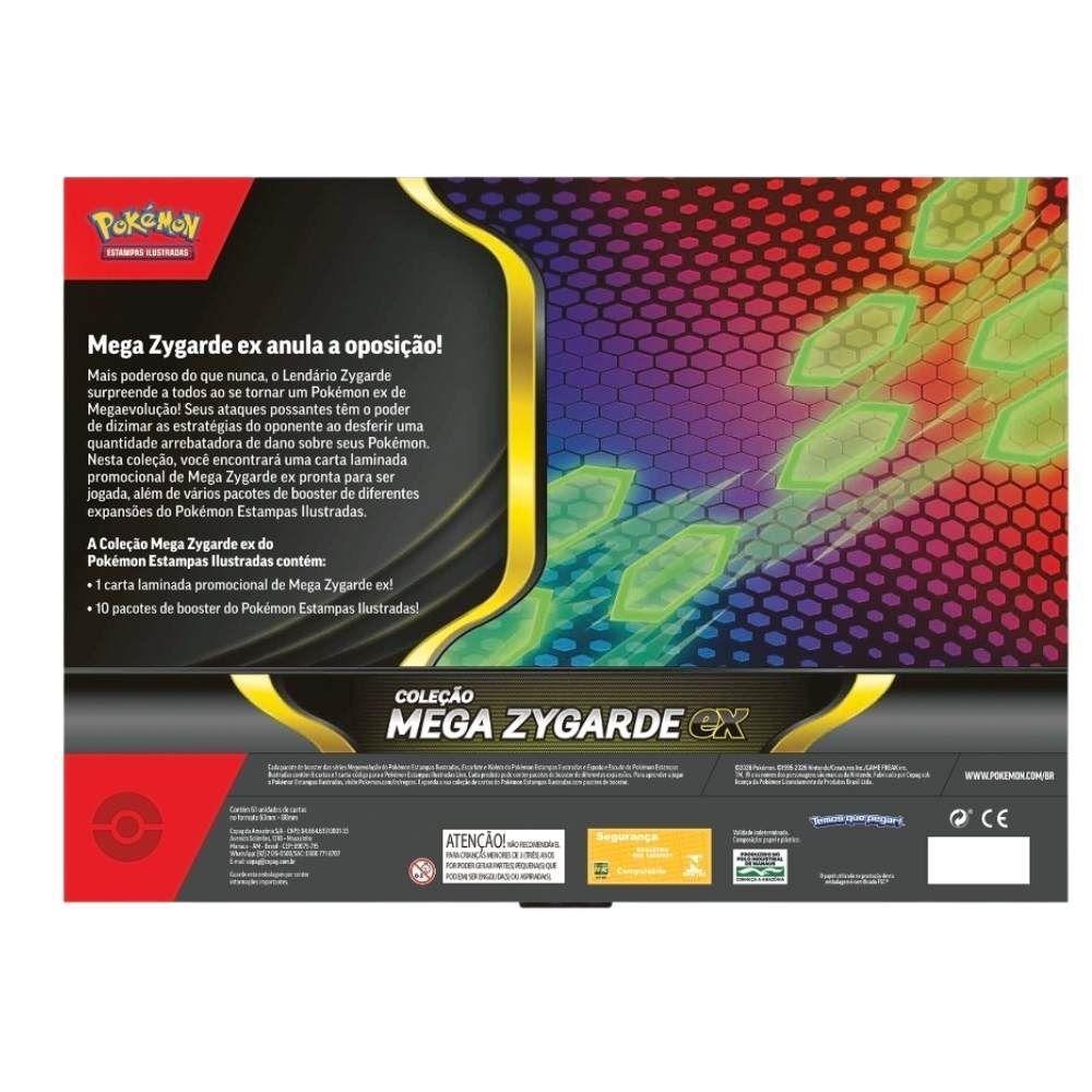 Box Pokémon Coleção Mega Zygarde Ex Copag