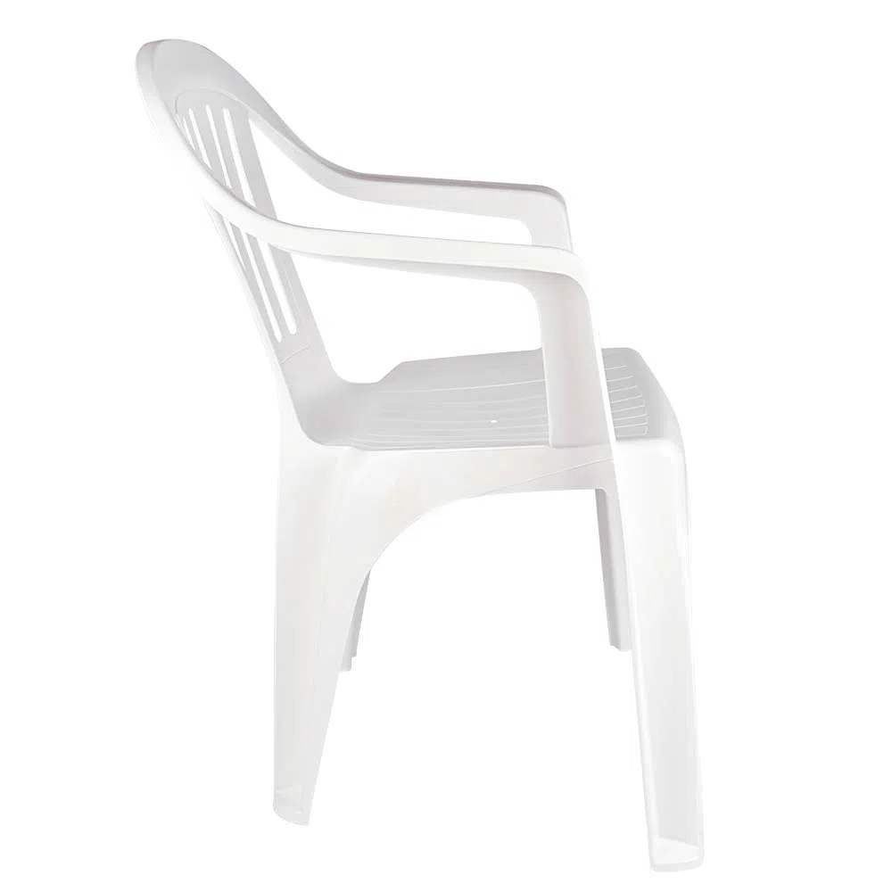 Cadeira De Plástico Mor Empilhável Bela Vista  - Branco