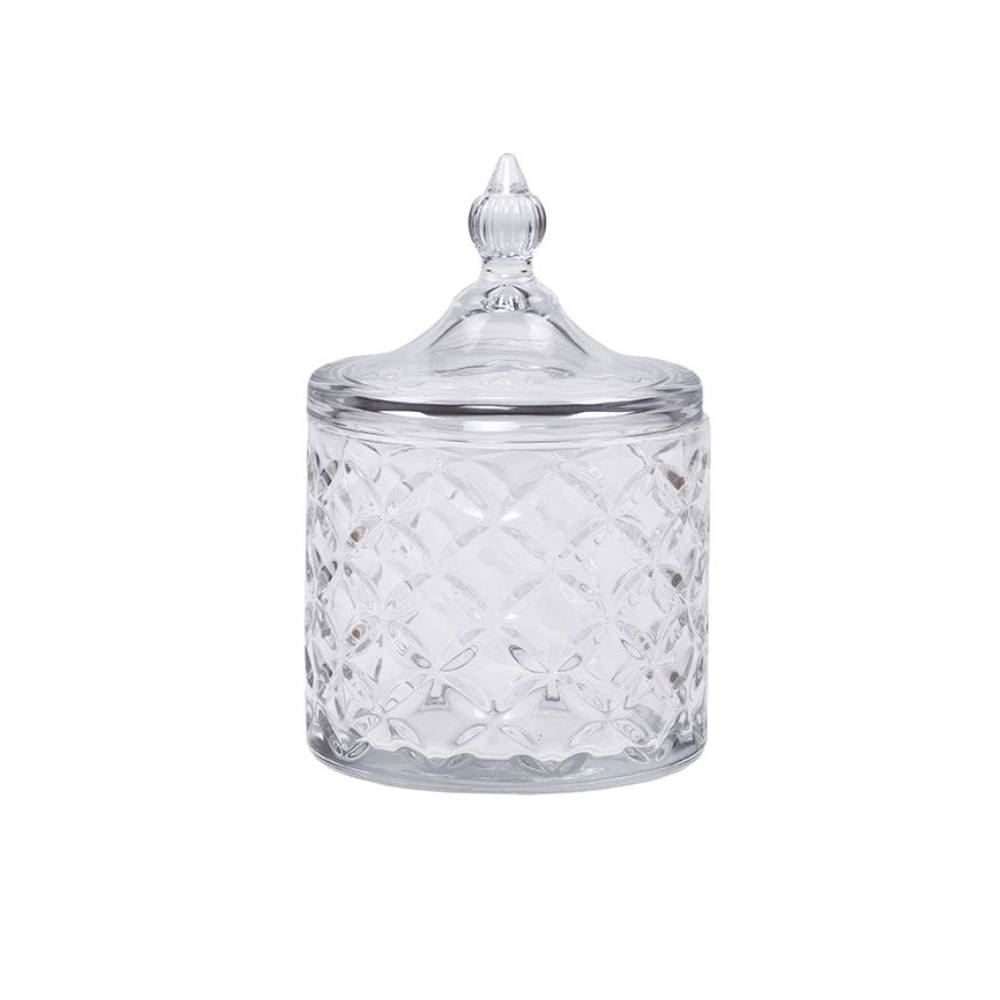 Porta Algodão e Sabonete Lyor de Cristal 10X15,5Cm - Lile