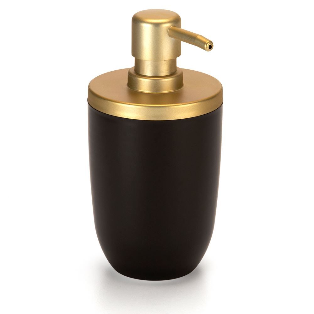 Porta Sabonete Líquido 500 Ml Conceito Preto E Dourado Arthi