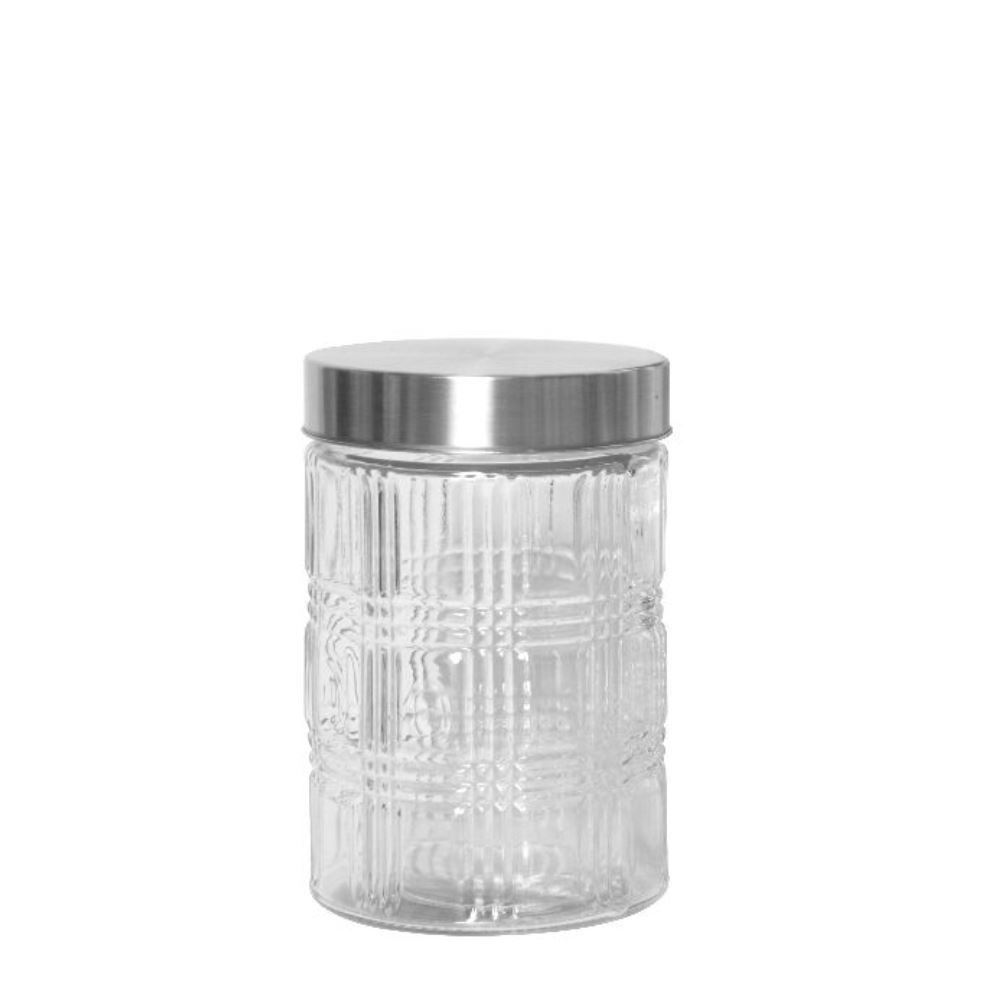 Pote De Vidro Com Tampa De Metal Havan Casa 1,2 Litros - Transparente