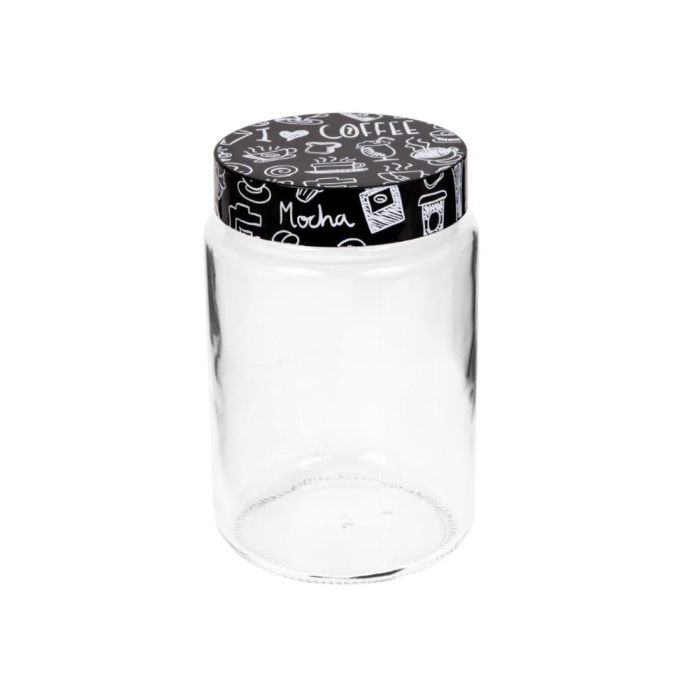 Pote De Vidro Com Tampa Decorada Havan Casa 1,5 Litros - Transparente