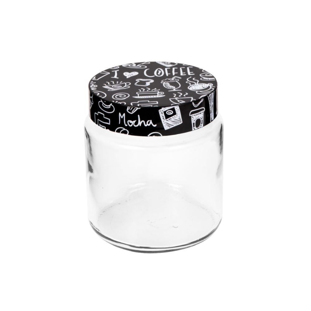 Pote De Vidro Com Tampa Decorada Havan Casa 1 Litro - Transparente