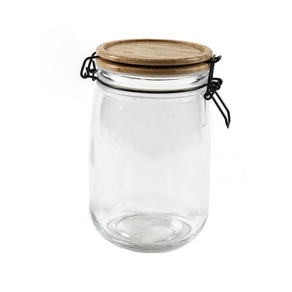Pote De Vidro Com Tampa Em Bambu Havan Casa - 900ml
