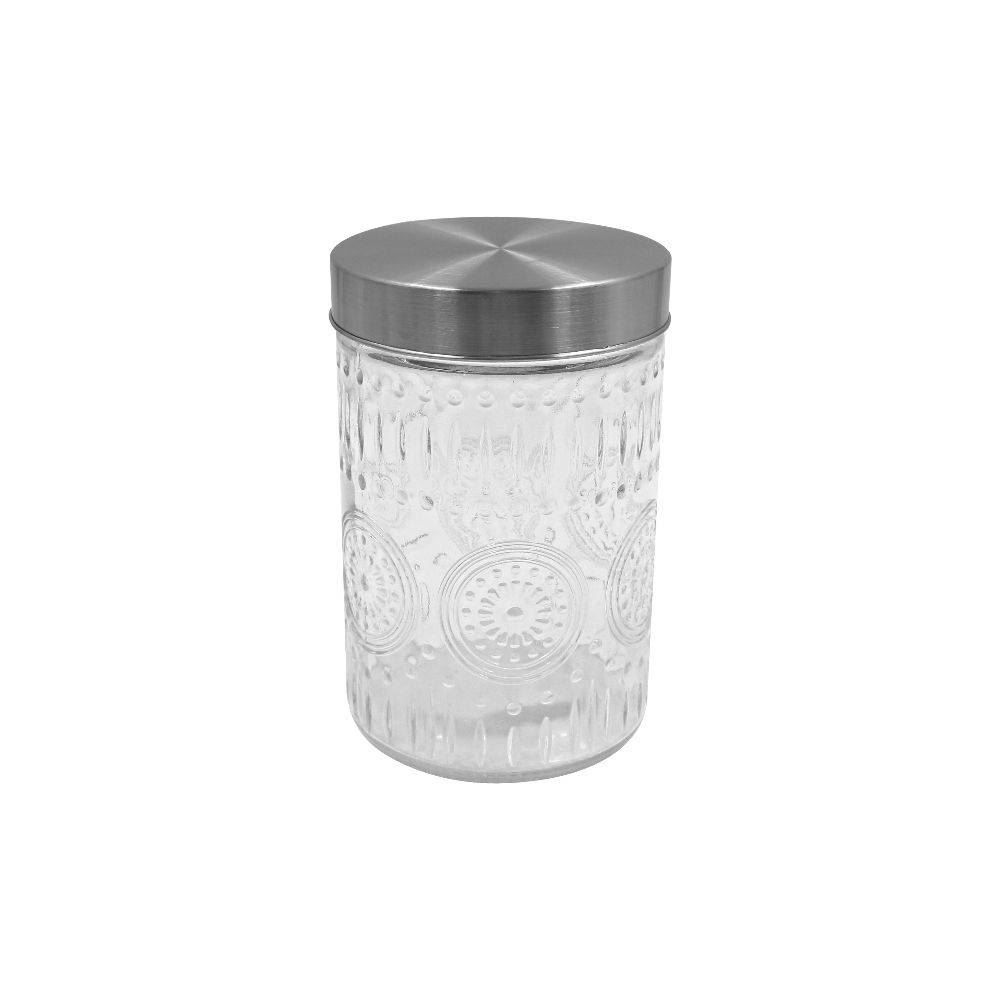 Pote De Vidro Com Tampa Inox Mandala 1,2 Litros - Havan Casa