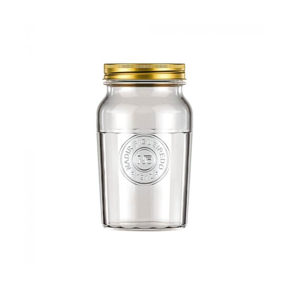 Pote De Vidro Com Tampa Vintage Marinex 1L - Transparente