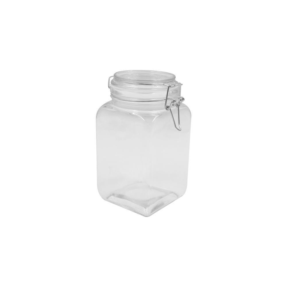 Pote De Vidro Hermético Quadrado Com Tampa Havan Casa - 900ml