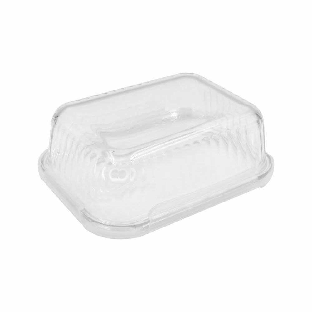 Pote de Vidro Hermético Retangular Canelado Havan Casa 370Ml - Transparente
