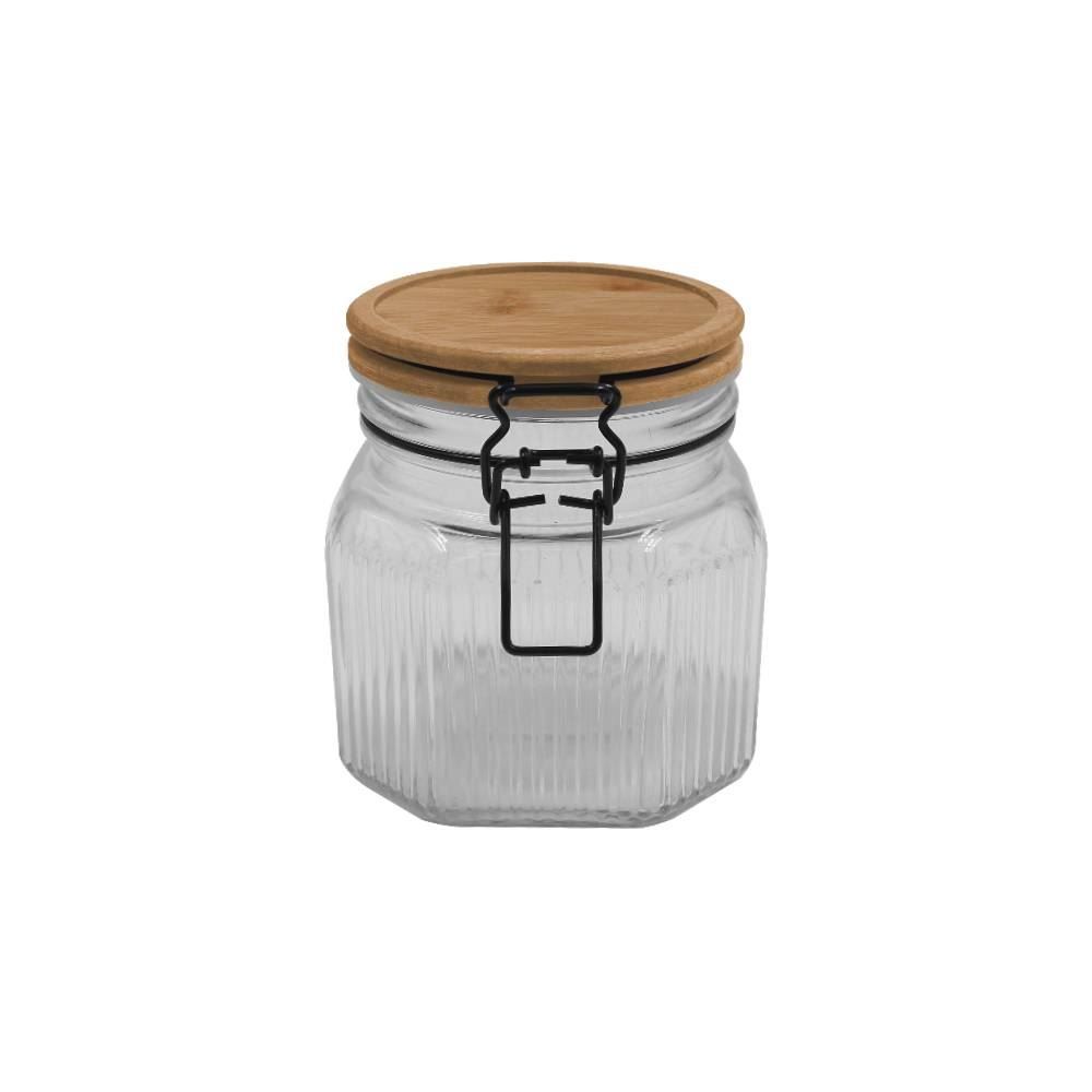 Pote Hermético Com Tampa De Bambu 800Ml Havan Casa - Vidro