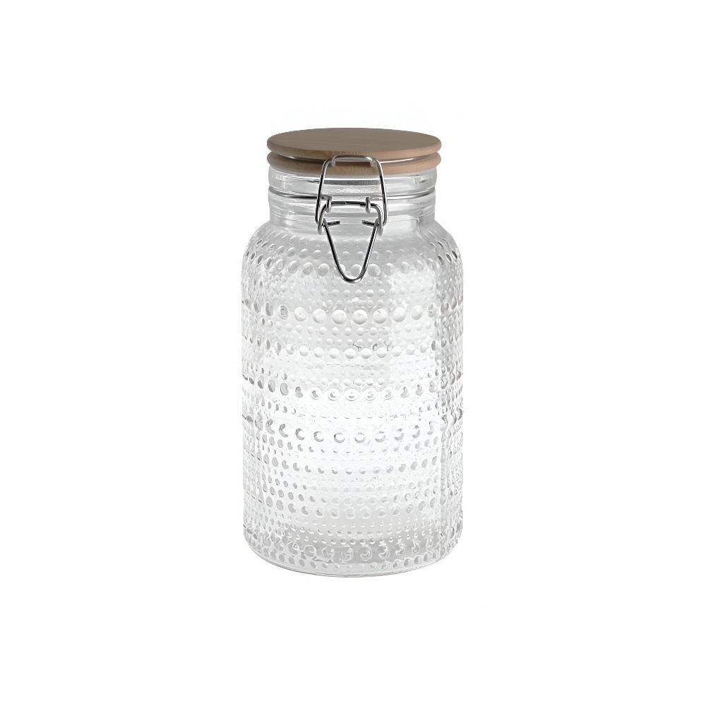 Pote Hermético Com Tampa De Bambu Havan Casa 1,2 Litros - Texturizado 