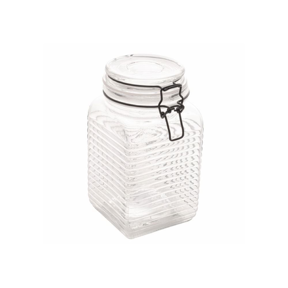 Pote Hermético Quadrado Lyor 1,7 Litros - Preto