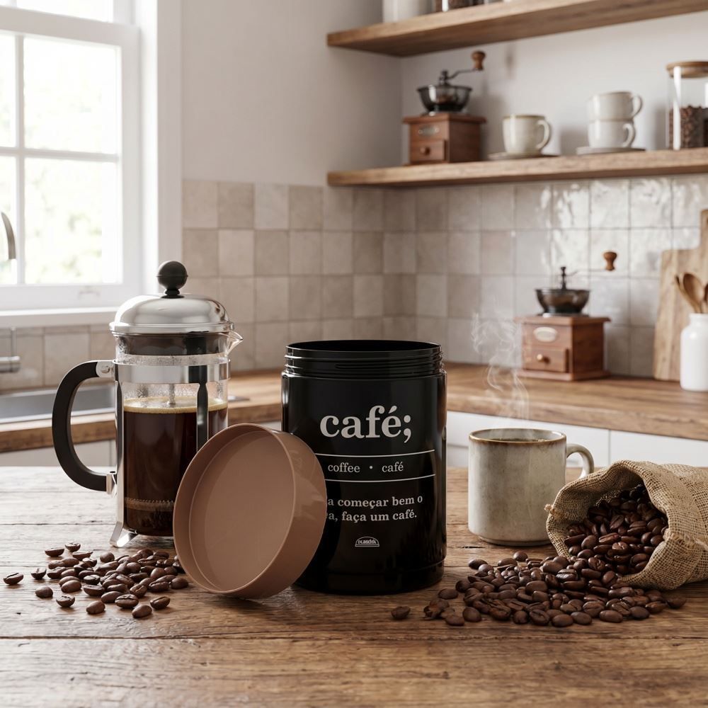 Pote Plug para Café 1,15 Litros Plasútil Preto