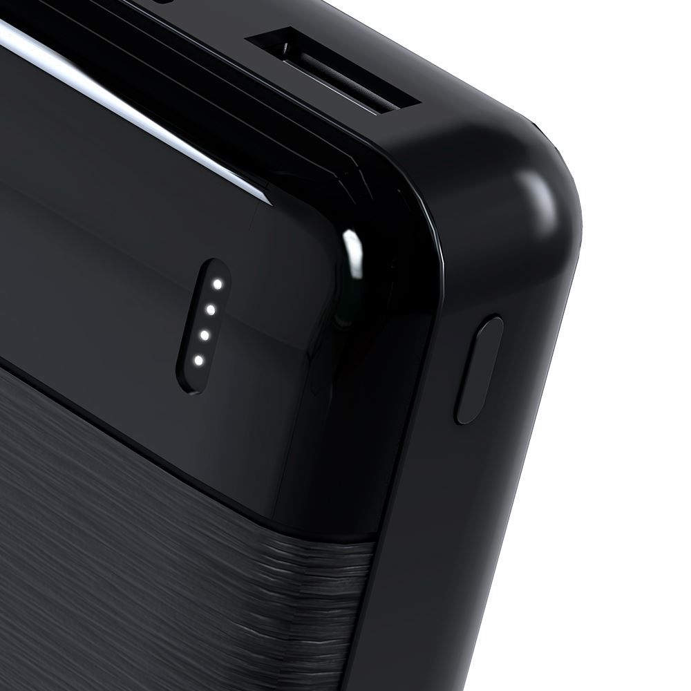 Power Bank 14500Mah com Led Indicador Elg  Preto Leve e Compacto