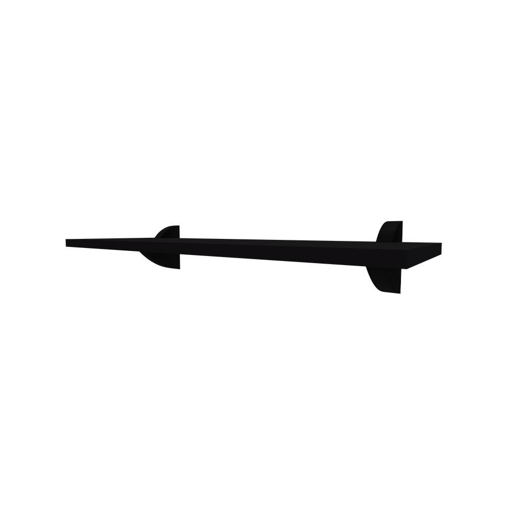 Prateleira Reta Com Suporte Clip 20X40cm Multivisão - Preto