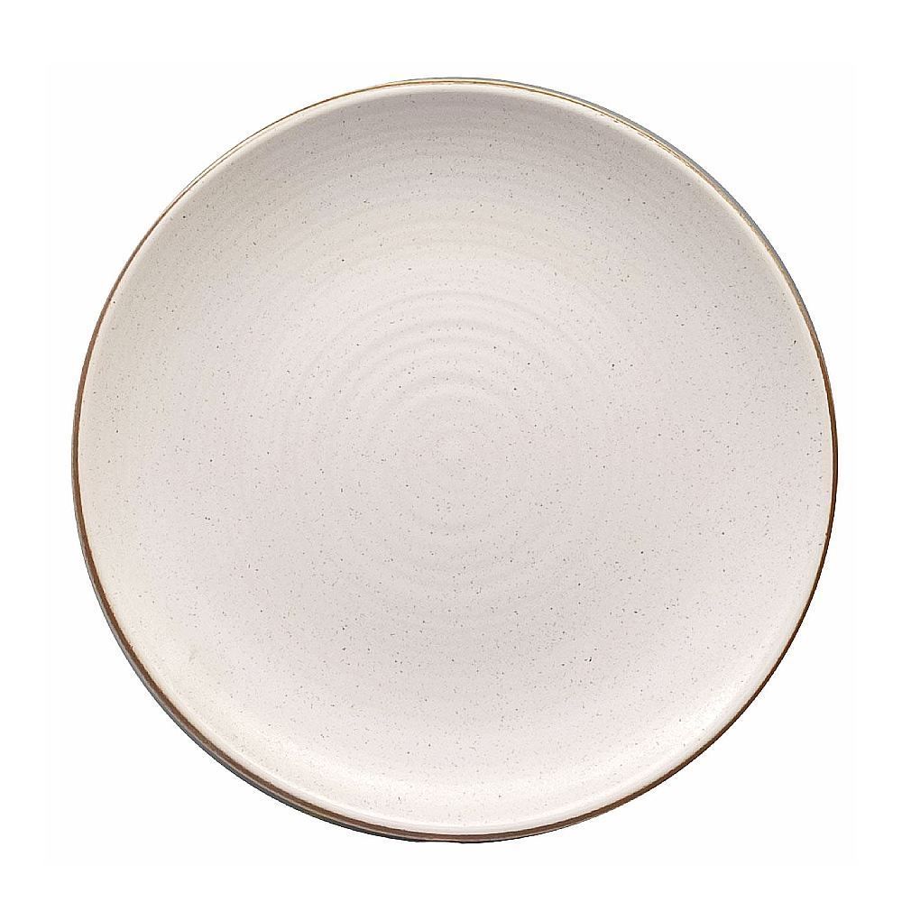 Prato de Sobremesa Wave Naturalle 21Cm Havan Casa - Bege Fosco