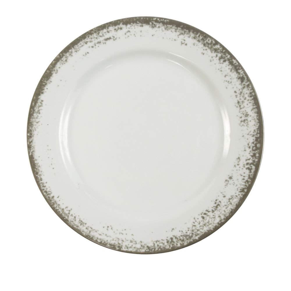 Prato Fundo De Porcelana Névoa Cinza Schmidt - 23 cm