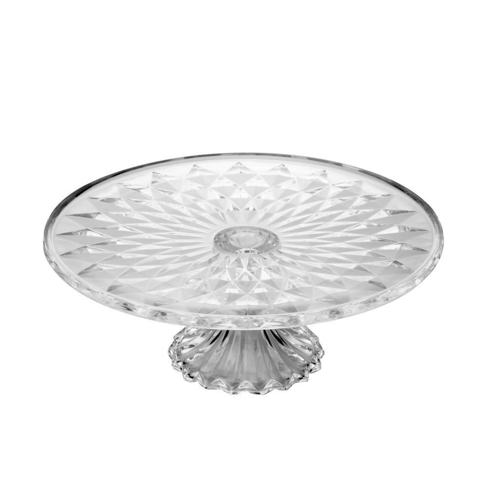 Prato para Bolo com Pé e Tampa Diamond 30Cm Lyor - DIAMOND