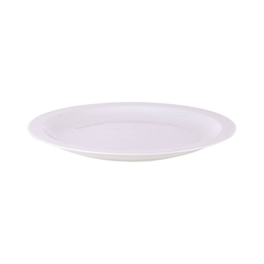 Prato Raso de Porcelana Laura Tramontina 25,4Cm - Branco