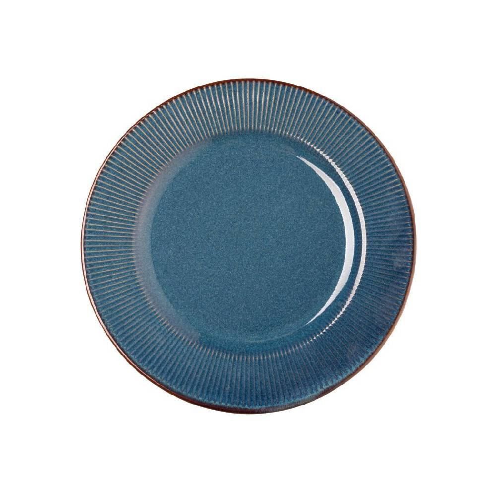 Prato Raso Linear Lyor 27 Cm - Azul