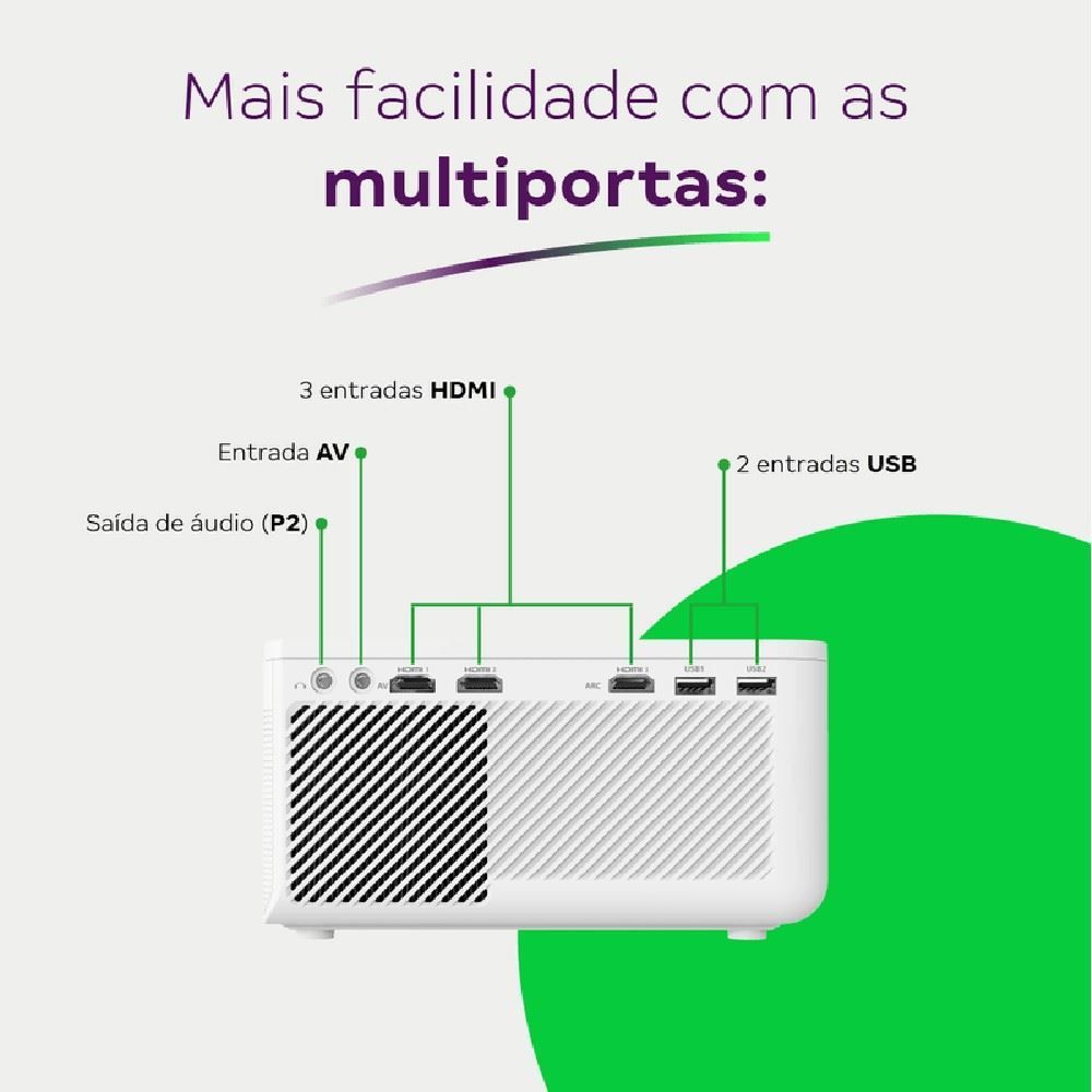 Projetor Intelbras Pfl5211 Full Hd Led 5200 Lúmens com Wi-Fi