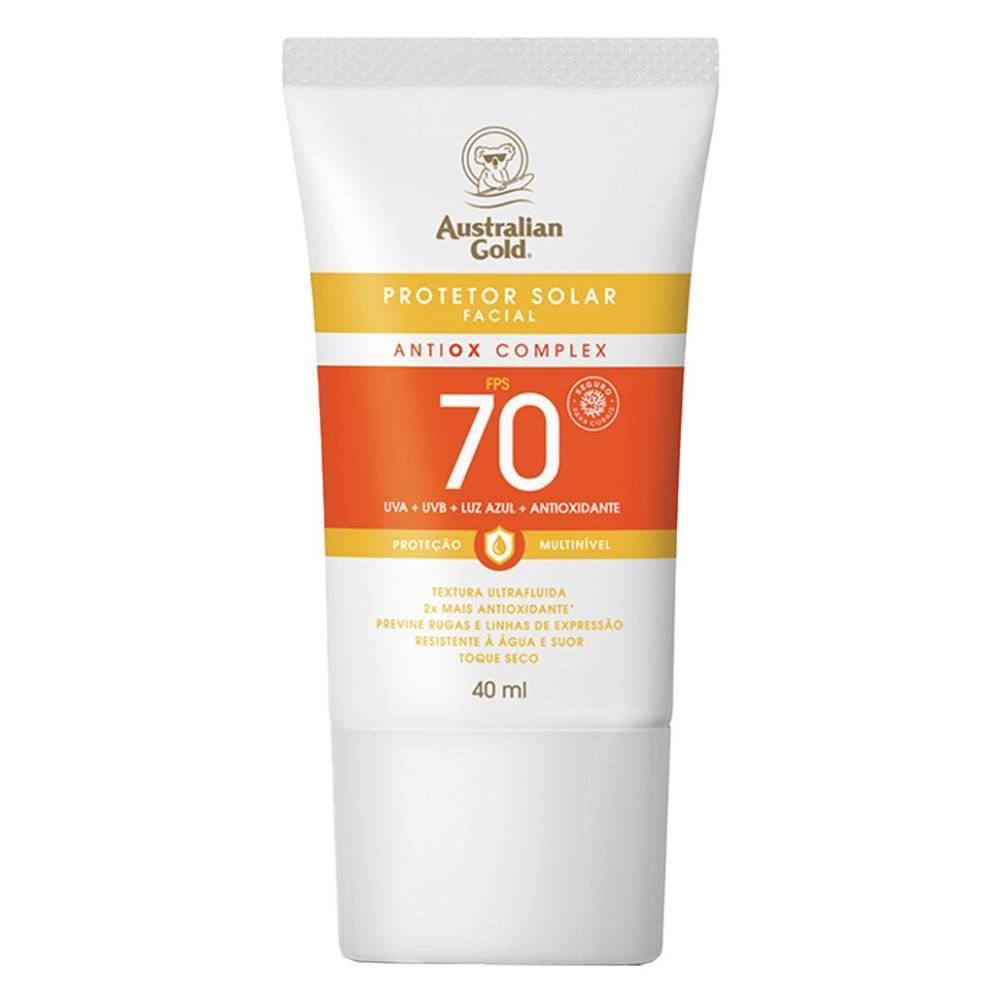 Protetor Solar Facial Australian Gold Antiox Complex Fps 70 - 40ml