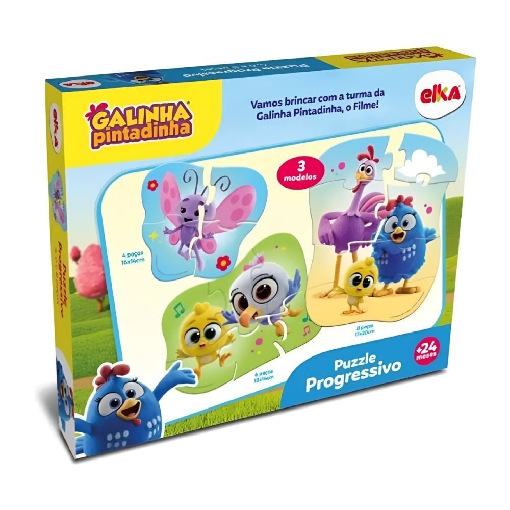 Quebra-Cabeça Puzzle Progressivo Galinha Pintadinha - Elka
